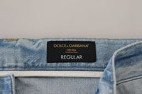 Thumbnail for Light Blue Cotton Tattered Casual Denim Jeans