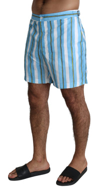 Thumbnail for Striped Elegance Swim Shorts