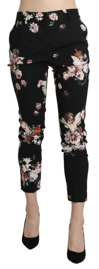 Thumbnail for Elegant High Waist Cropped Trousers