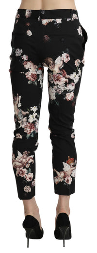Thumbnail for Elegant High Waist Cropped Trousers