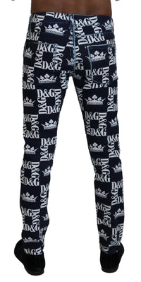 Thumbnail for Blue Cotton DG Crown Skinny Denim Jeans