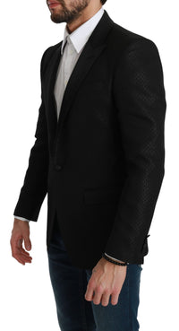 Thumbnail for Slim Fit Martini Black Blazer Jacket