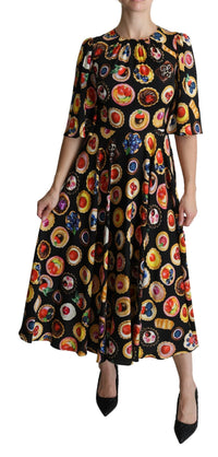 Thumbnail for Chic Multicolor Maxi Desserts Print Dress