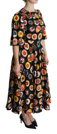 Thumbnail for Chic Multicolor Maxi Desserts Print Dress