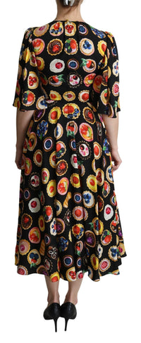 Thumbnail for Chic Multicolor Maxi Desserts Print Dress