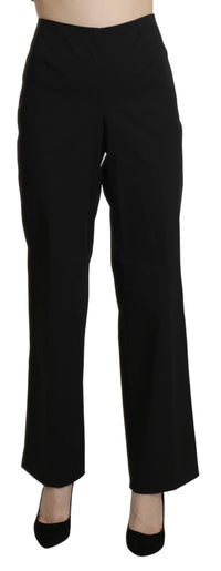 Thumbnail for Elegant High Waist Straight Black Pants