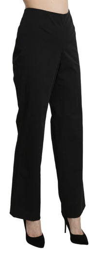 Thumbnail for Elegant High Waist Straight Black Pants