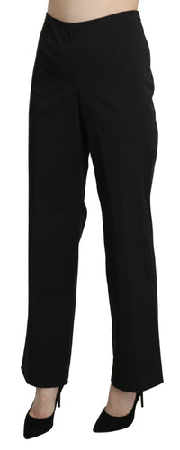 Thumbnail for Elegant High Waist Straight Black Pants