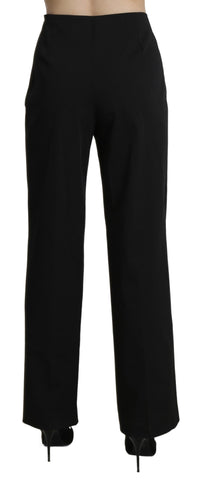 Thumbnail for Elegant High Waist Straight Black Pants