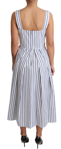 Thumbnail for Elegant Sleeveless A-Line Striped Dress