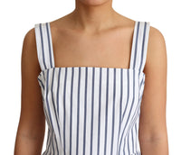 Thumbnail for Elegant Sleeveless A-Line Striped Dress