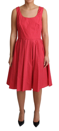Thumbnail for Polka-Dot Sleeveless A-Line Dress
