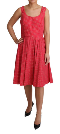 Thumbnail for Polka-Dot Sleeveless A-Line Dress