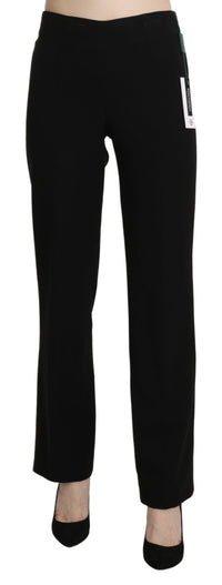 Thumbnail for Elegant Black High Waist Straight Pants