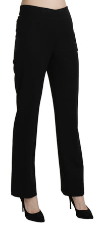 Thumbnail for Elegant Black High Waist Straight Pants