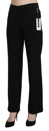 Thumbnail for Elegant Black High Waist Straight Pants