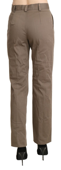 Thumbnail for Elegant High Waist Straight Pants in Brown