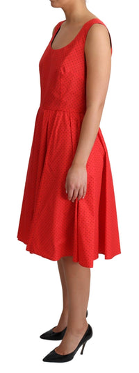 Thumbnail for Elegant Polka Dotted A-Line Sleeveless Dress