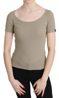 Thumbnail for Chic Gray Nylon Tank Top with Designer Flair