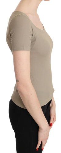 Thumbnail for Chic Gray Nylon Tank Top with Designer Flair