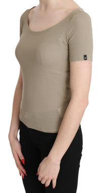 Thumbnail for Chic Gray Nylon Tank Top with Designer Flair