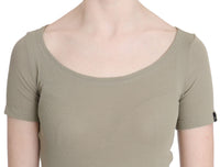 Thumbnail for Chic Gray Nylon Tank Top with Designer Flair