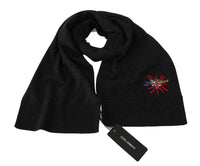 Thumbnail for Elegant Virgin Wool Men's Scarf with Embroidery
