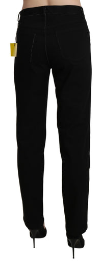 Thumbnail for Elegant High Waist Straight Black Trousers