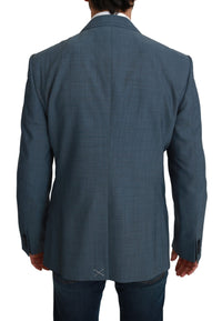Thumbnail for Elegant Light Blue Slim Fit Blazer