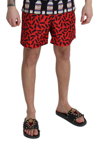 Thumbnail for Chic Red Swim Trunks Boxer Shorts