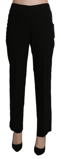 Thumbnail for Elegant High Waist Straight Black Pants