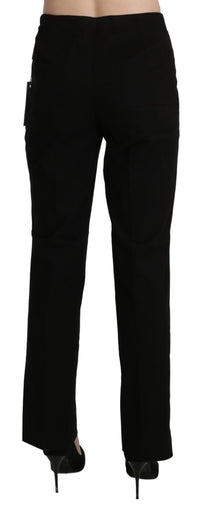 Thumbnail for Elegant High Waist Straight Black Pants