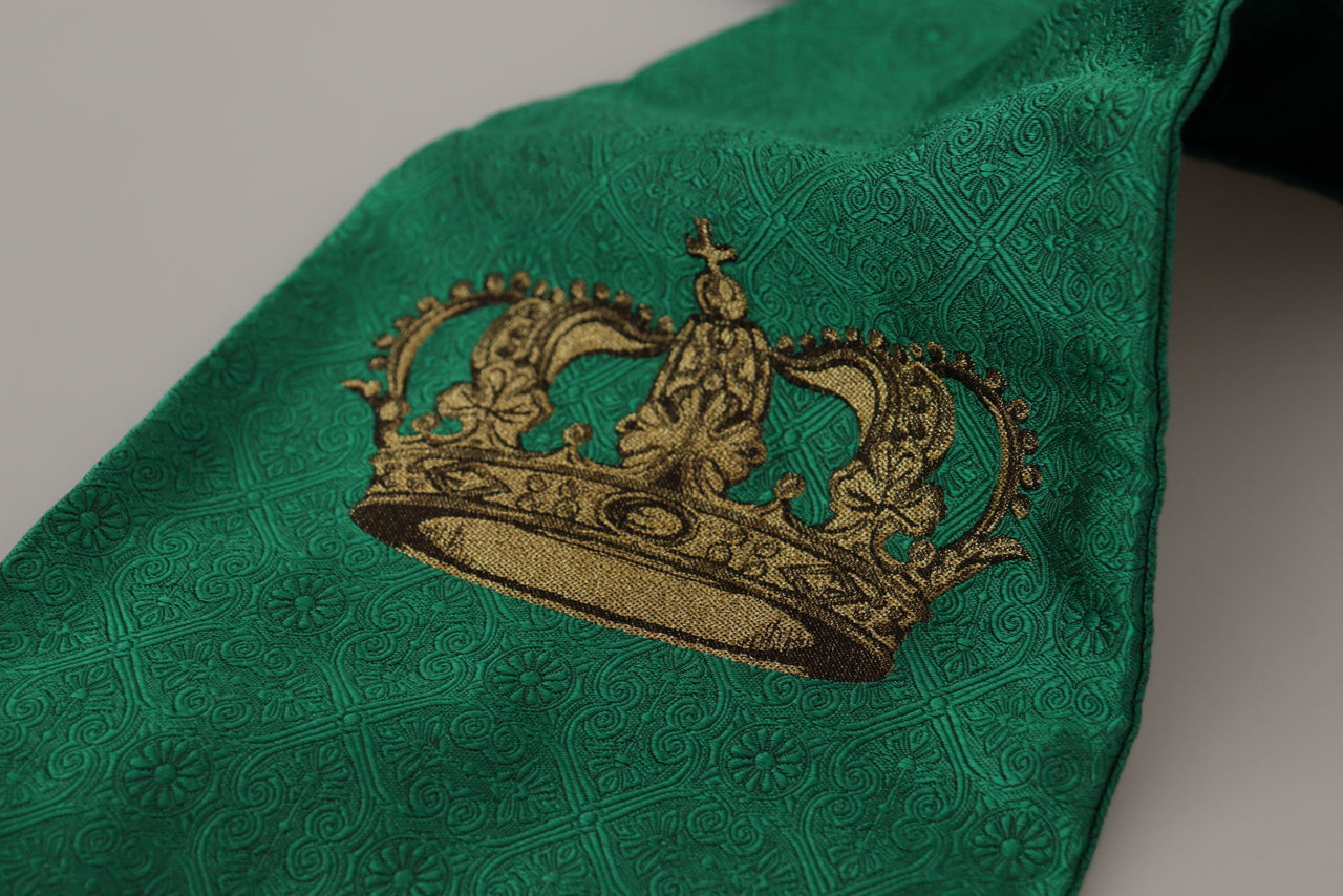 Green Crown Embroidered Shawl Fringe Blend Silk