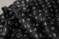 Thumbnail for Black Geometric Patterned Shawl Wrap Fringe Scarf