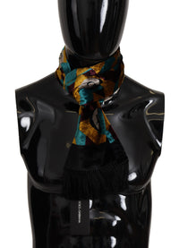 Thumbnail for Multicolor DG Logo Print Shawl Wrap Fringe Scarf