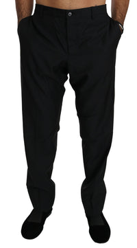 Thumbnail for Elegant Black Virgin Wool Dress Pants