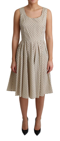 Thumbnail for Elegant Polka Dot Sleeveless A-Line Dress