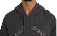 Thumbnail for Gray Crystal Heart Gun Motif Sweater