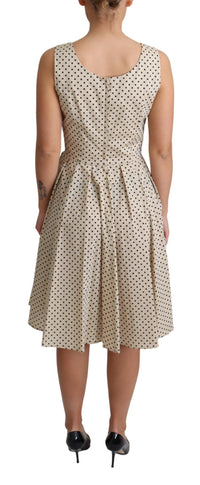 Thumbnail for Elegant Polka Dot Sleeveless A-Line Dress