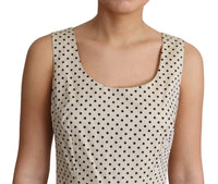 Thumbnail for Elegant Polka Dot Sleeveless A-Line Dress