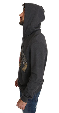 Thumbnail for Gray Crystal Heart Gun Motif Sweater