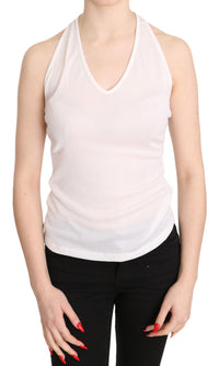 Thumbnail for Elegant White Halter Casual Tank Top