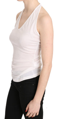 Thumbnail for Elegant White Halter Casual Tank Top