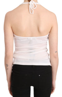 Thumbnail for Elegant White Halter Casual Tank Top