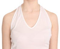 Thumbnail for Elegant White Halter Casual Tank Top
