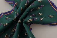 Thumbnail for Green Printed DG Logo Mens Square Handkerchief Scarf