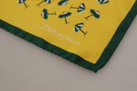 Thumbnail for Yellow Printed DG Logo Square Mens Handkerchief Scarf