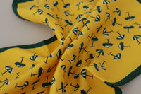 Thumbnail for Yellow Printed DG Logo Square Mens Handkerchief Scarf