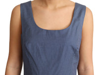 Thumbnail for Chic Blue Polka-Dotted Sleeveless A-Line Dress