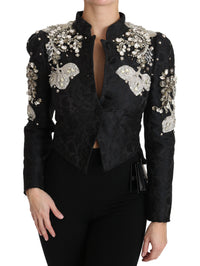 Thumbnail for Elegant Black Silver Baroque Jacket